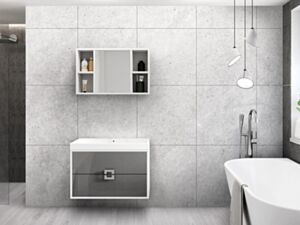 Vannitoakomplekt AVIA 345-biały / szary połysk