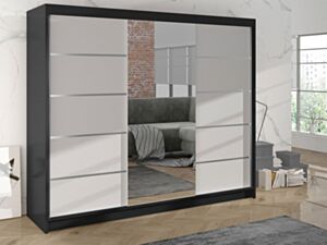 Riidekapp GENEWA VI-czarny / biały