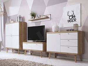 Mööblikomplekt PRIME III-dąb riviera / biały