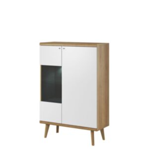 Vitriinkapp PRIME PWT90-dąb riviera / biały
