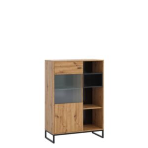 Vitriinkapp OLIER WIT90 OL10-dąb artisan / dąb artisan + czarny
